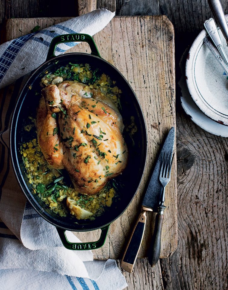 Pot roast chicken delicious. magazine