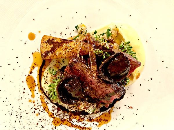 Ormer---venison-with-chocolate-tortellini