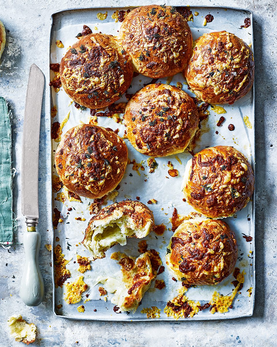 image of Gruyère, Mozzarella and Thyme Brioche Buns recipe by Delicious Magazine