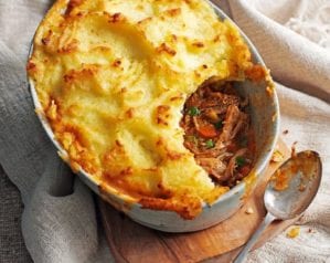 Leftover lamb shepherd's pie