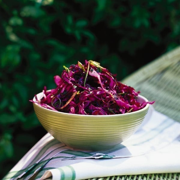 Red cabbage and beetroot salad