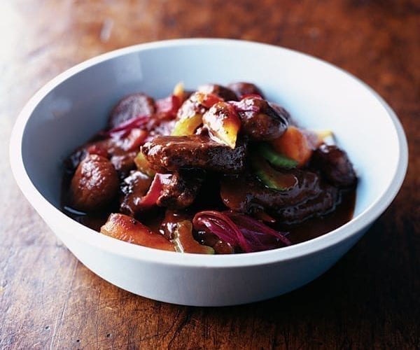 venison and chestnut casserole