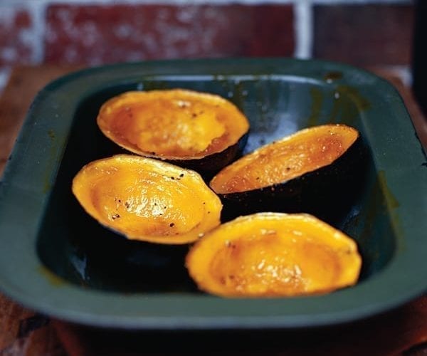 baked squash with maple syrup