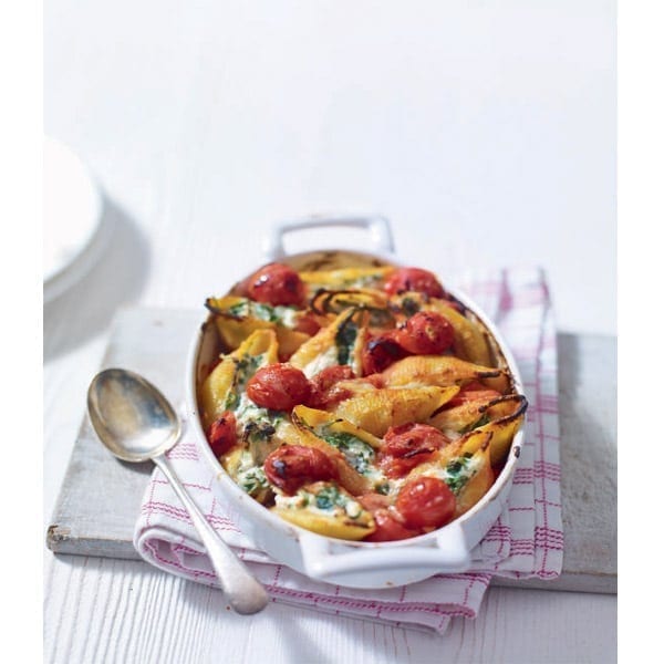 Lemon, ricotta and cherry tomato pasta bake