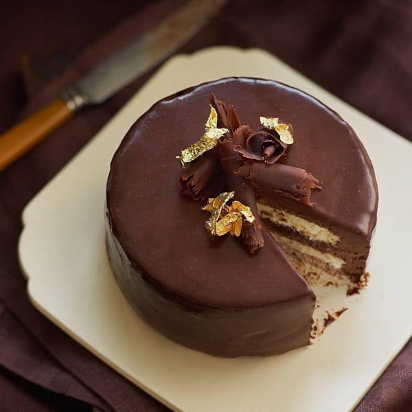 Dark chocolate orange mousse cake