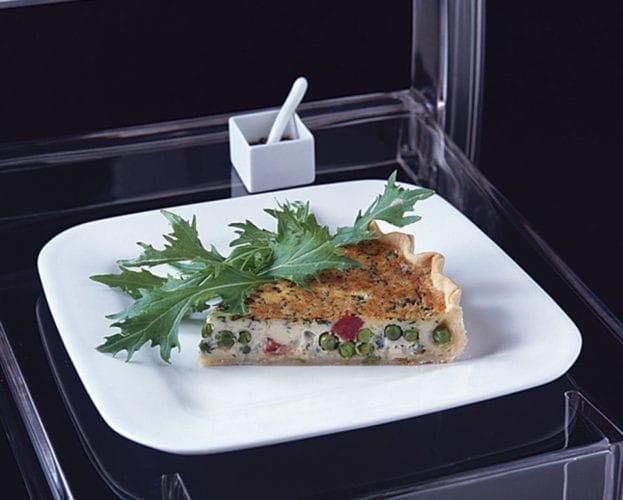 Fresh pea and mint tart