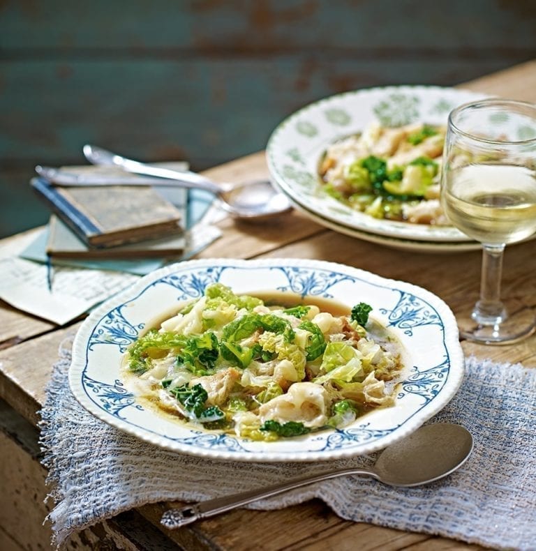 Antonio Carluccio’s zuppa di cavolo Valpellinese