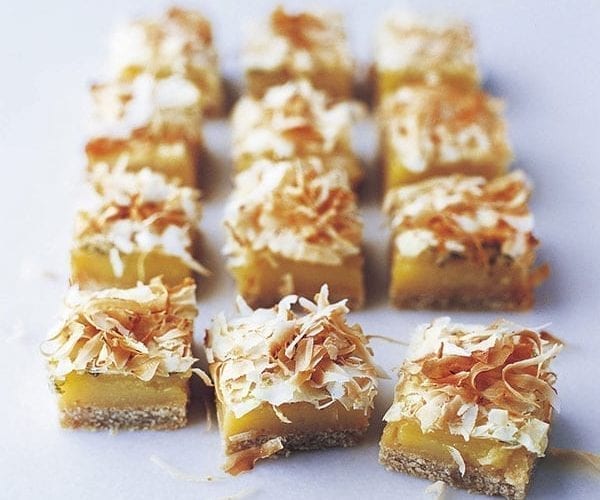 Lime and coconut slice