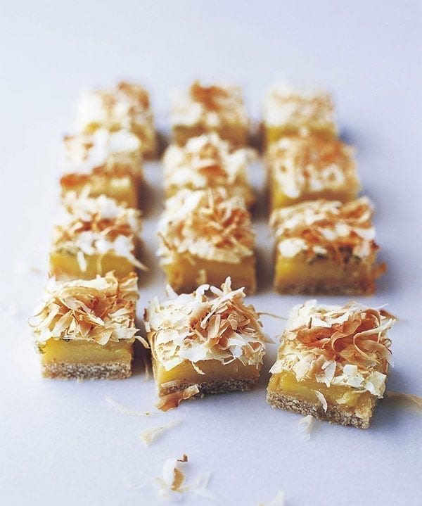 Lime and coconut slice