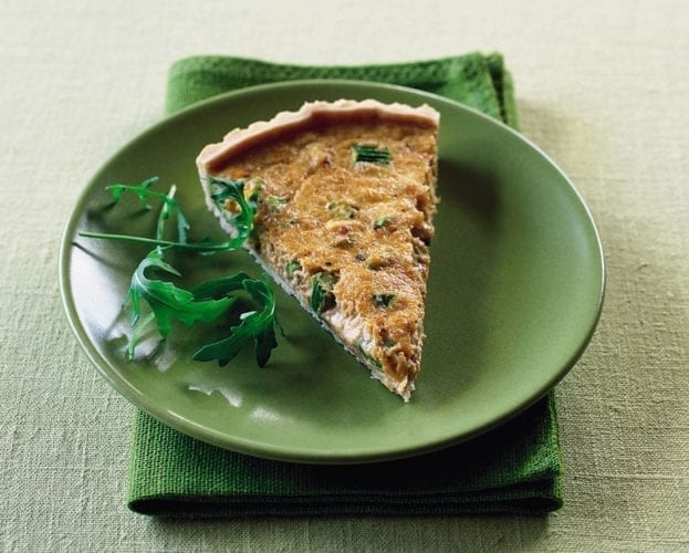 Crab asparagus tart