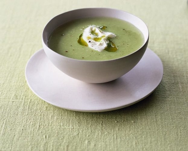 Asparagus vichyssoise soup