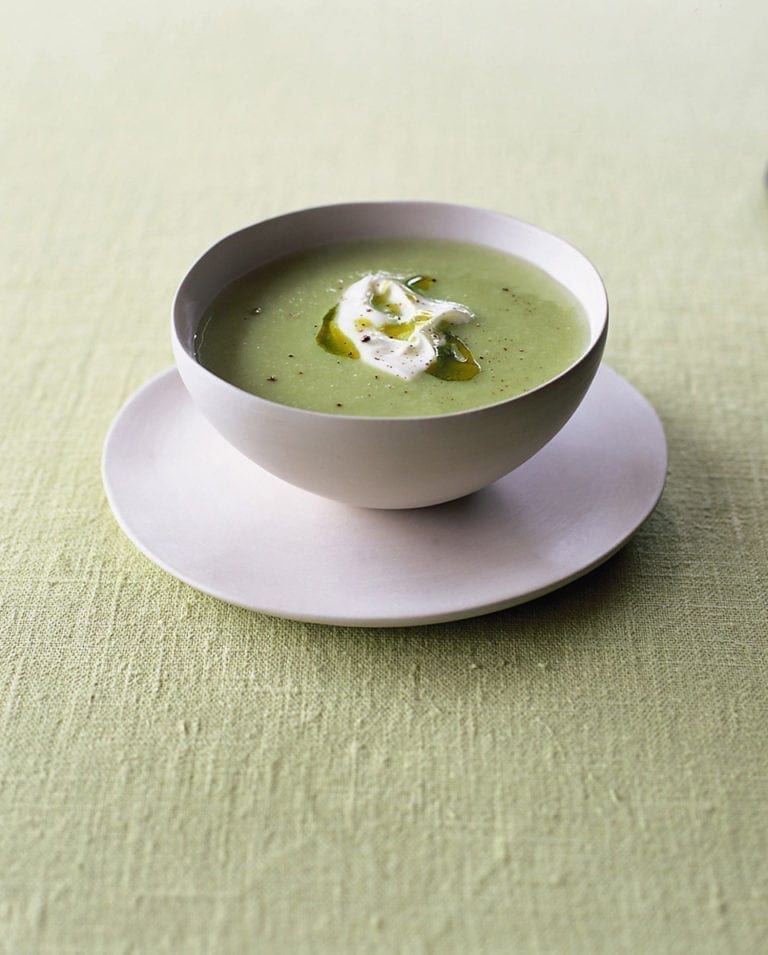 Asparagus vichyssoise soup