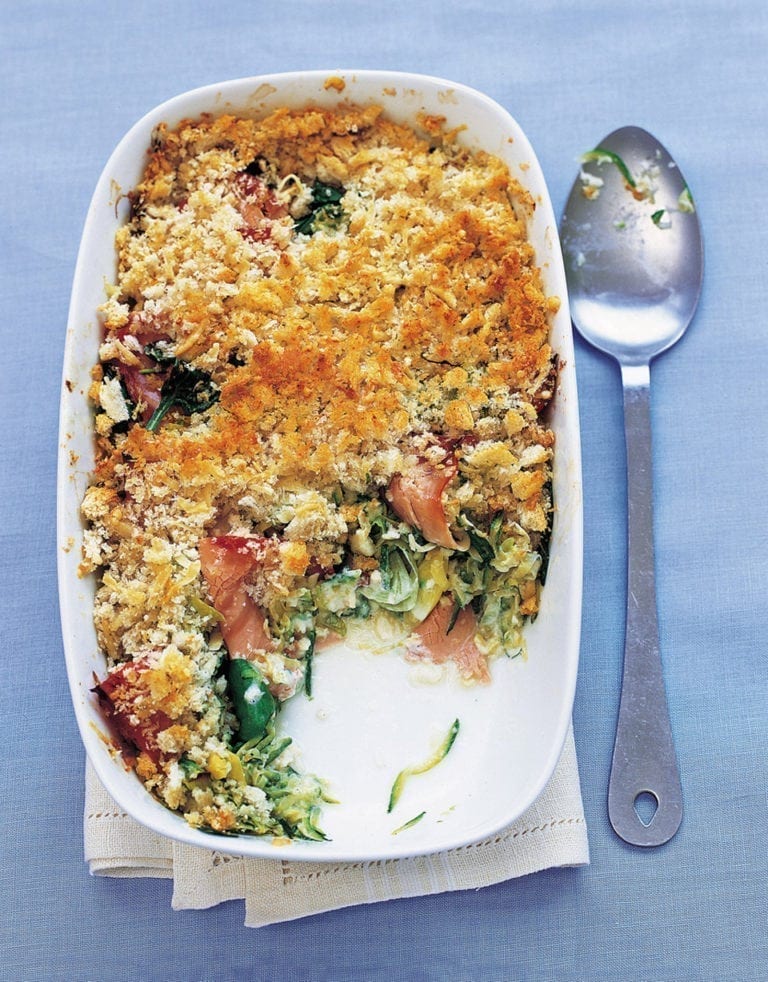 Courgette and ham gratin