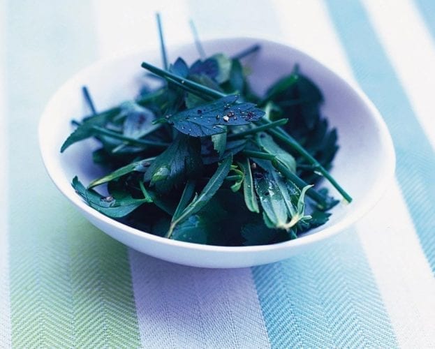 Herb leaf salad