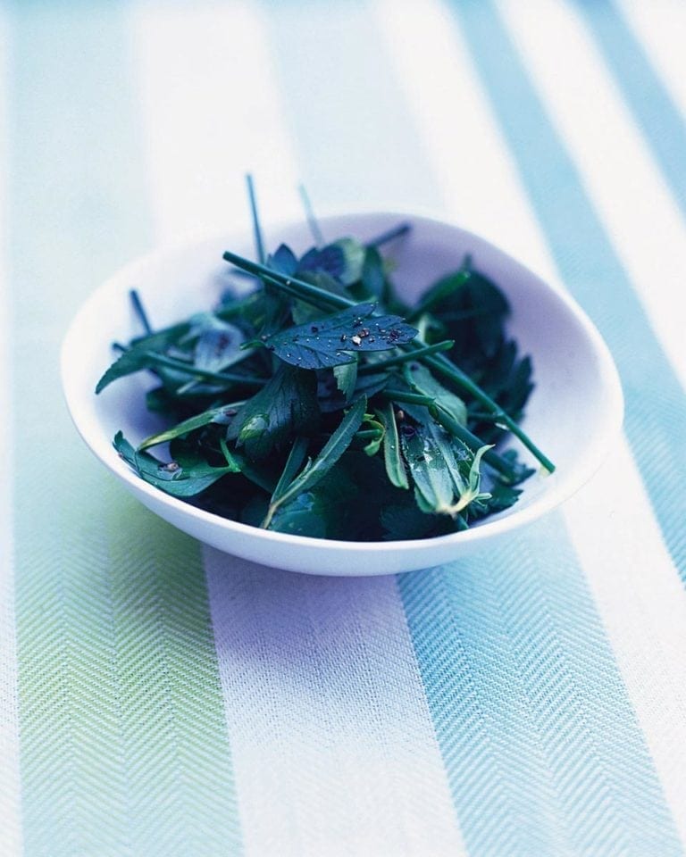 Herb leaf salad