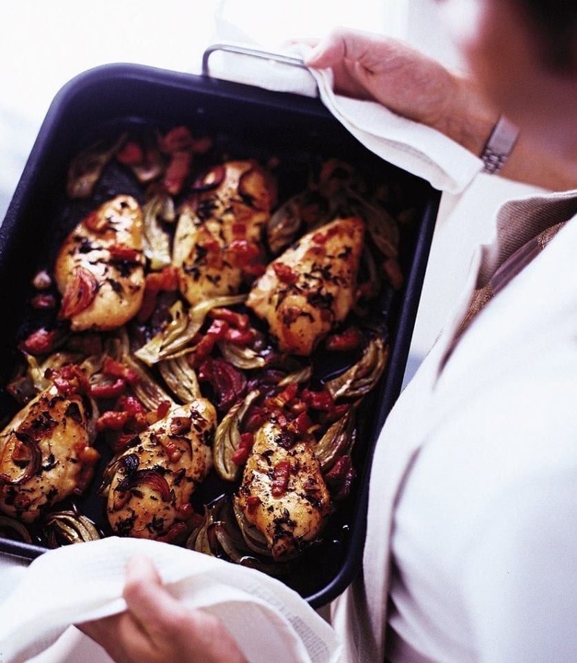 Chicken with fennel and thyme recipe delicious. magazine