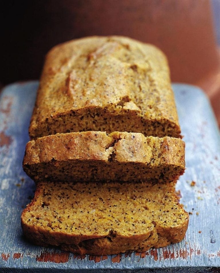 Pumpkin, poppy seed and lemon loaf