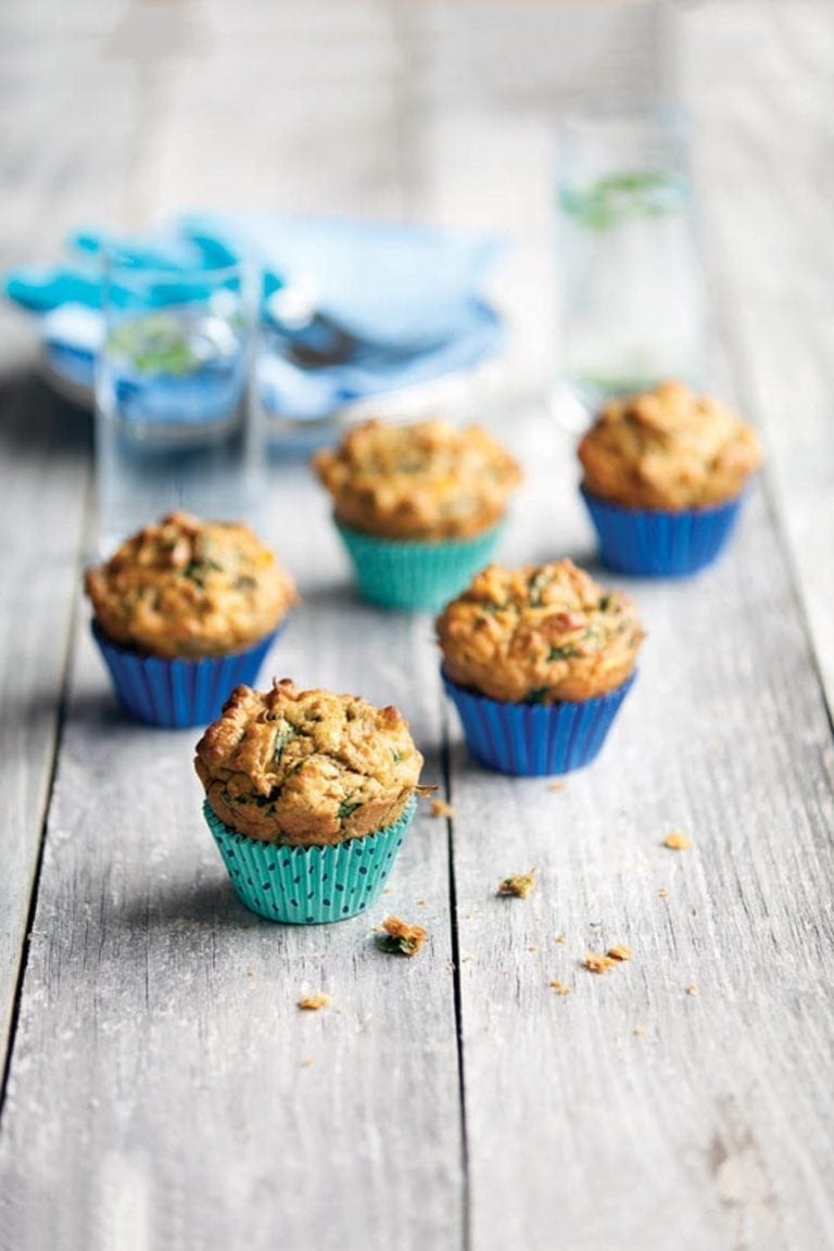 Carrot, spinach and pumpkin seed muffins