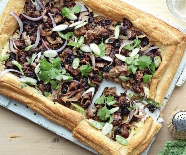 sausage and onion tart