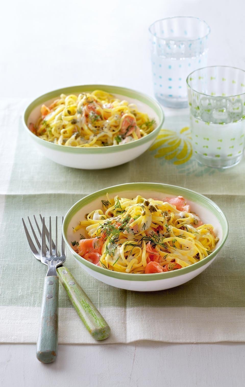 Smoked salmon and caper linguine recipe delicious. magazine