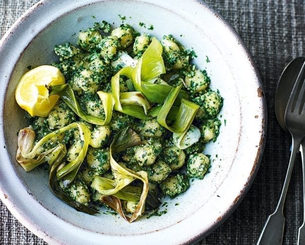 New potato gnocchi with rabbit and tarragon