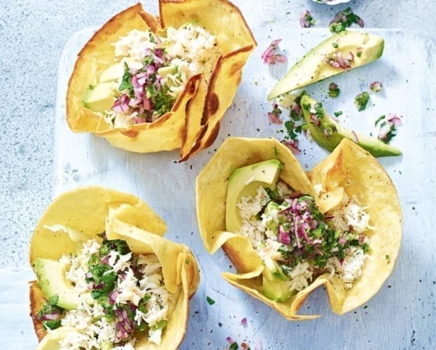 Crab tostadas