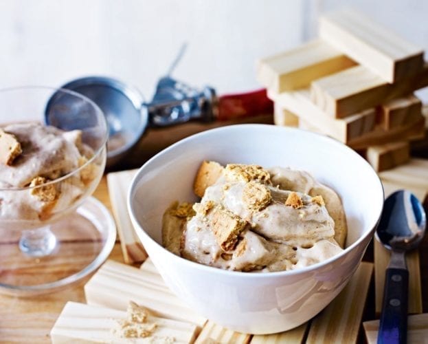 Cheat's banana and peanut butter cheesecake ice cream