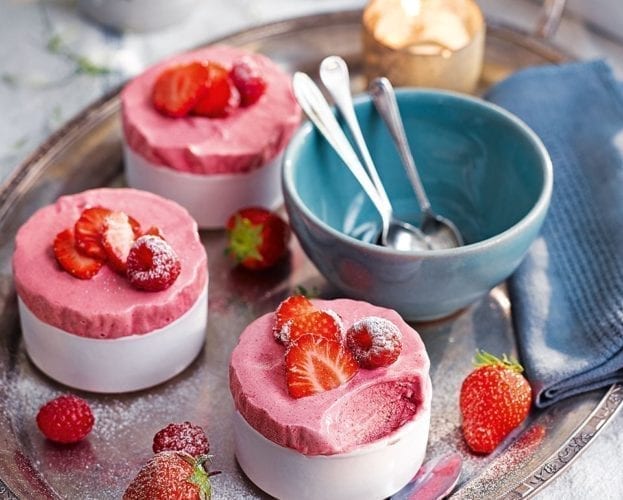 Chilled lemon soufflé