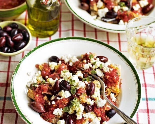 Cretan dakos salad
