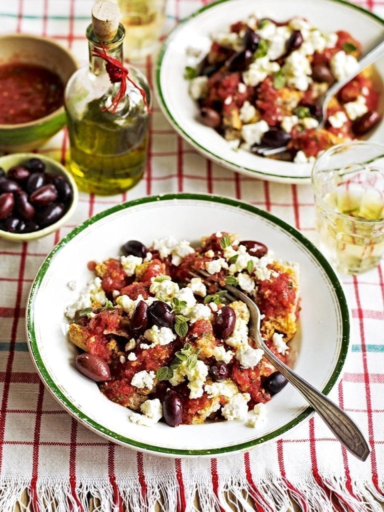 Cretan dakos salad