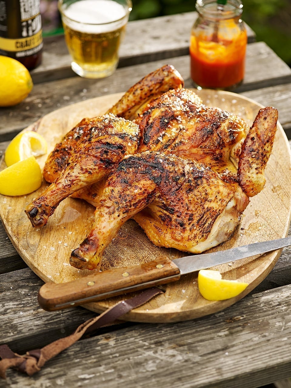 Spatchcocked chilli chicken recipe delicious. magazine