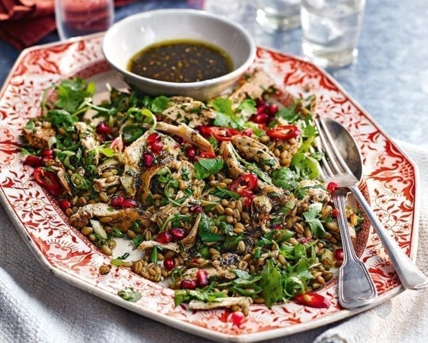 Roast chicken thighs with pomegranate molasses