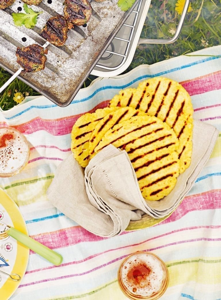 Griddled cheesy cornbreads