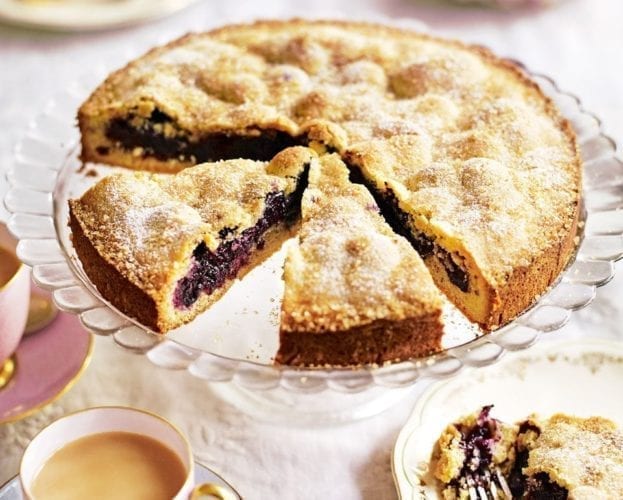 Blueberry and polenta shortcake