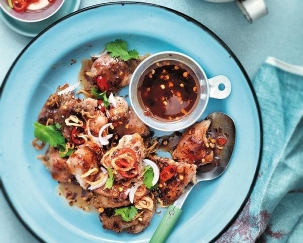 Chicken with tamarind sauce, shallots and pickled chillies