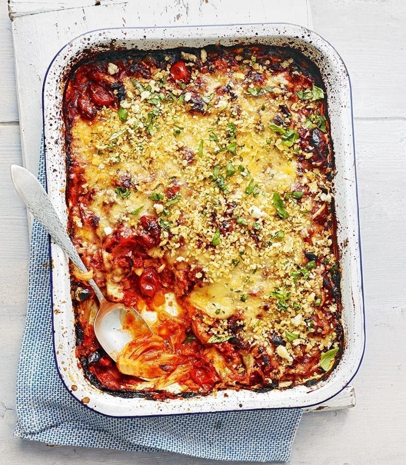 Fennel, tomato and Gruyère bake recipe | delicious. magazine