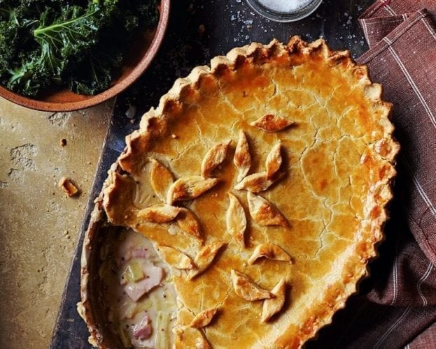 Chicken, chorizo and cider pot pies