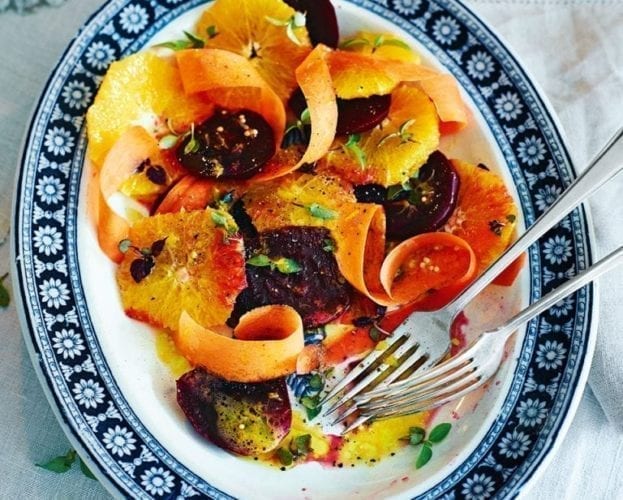 Smoked duck and beetroot salad