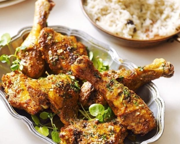 Crispy skin chicken legs