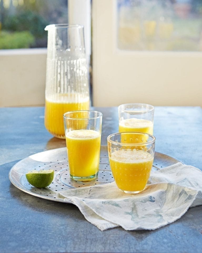 Pineapple, mango and coconut juice