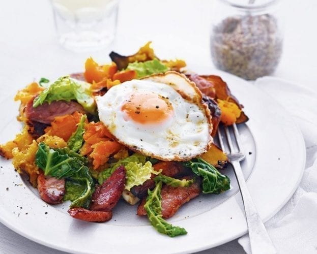 Bubble and squeak with gammon and fried egg image