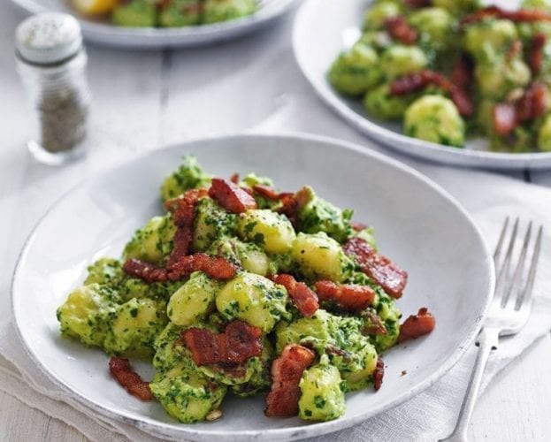 Gnocchi with lemon, kale and mascarpone pesto