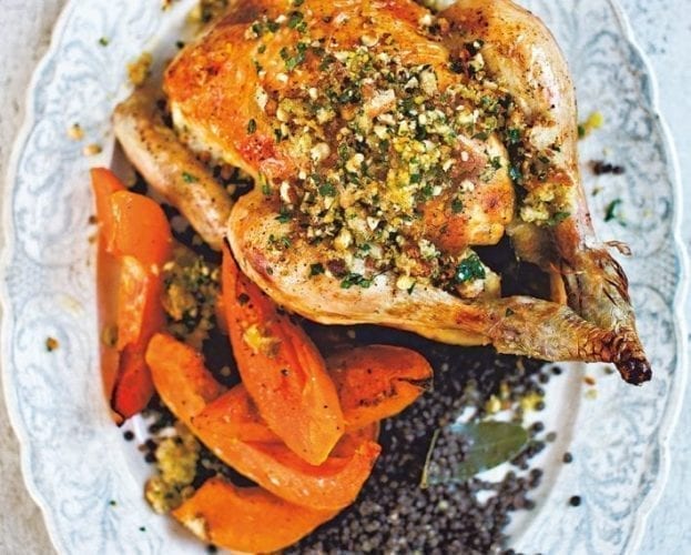 Diana Henry’s Mexican chicken and pumpkin with pepita pesto