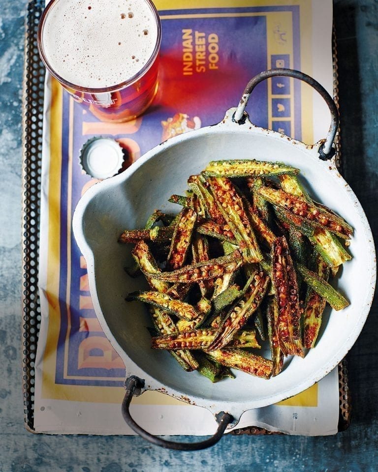 Bhinda fries (crispy okra chips)