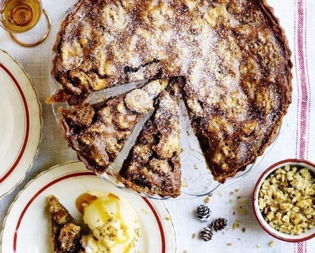 Whisky, walnut and brown butter tart