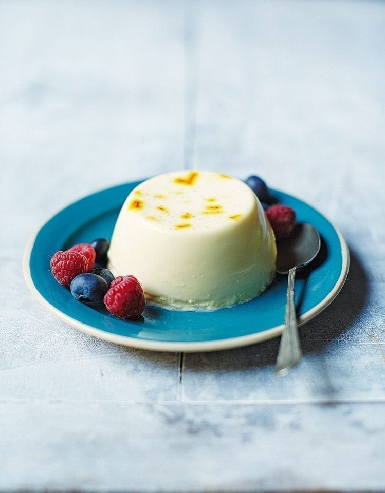 Saffron and ginger pannacotta