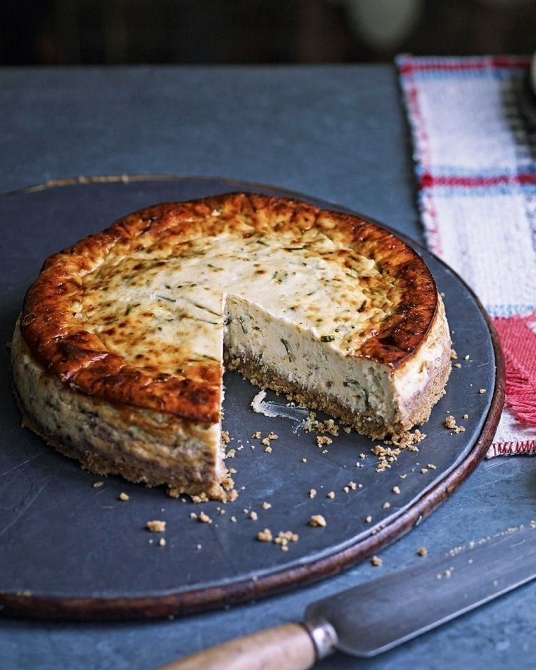 Parmesan and ricotta cheesecake