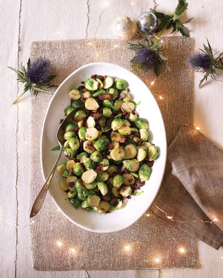 Brussels sprouts with crispy chestnuts