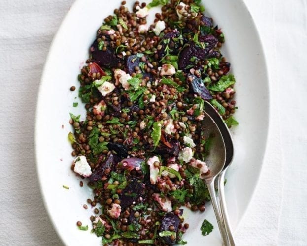 Smoked duck and beetroot salad