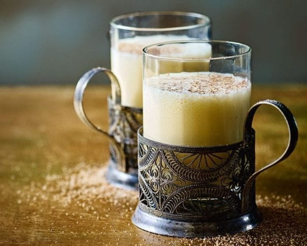 Tres leches eggnog cake